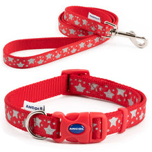 Load image into Gallery viewer, reflective collar and lead sets, star design
