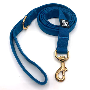 Royal Blue Soft fabric dog lead to match martingale collars
