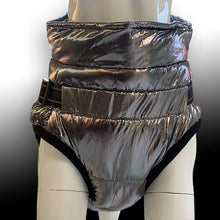 Load image into Gallery viewer, Silver Quilted Waterproof Dog Coat with Built in Harness
