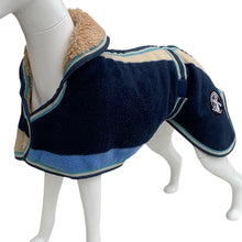 Load image into Gallery viewer, blanket outside, fleece inside, super warm for winter whippet coat
