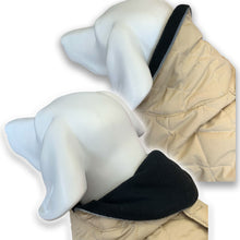 Load image into Gallery viewer, dachshund waterproof quilted coat - fleece lined - pockets
