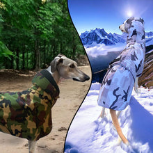 Load image into Gallery viewer, whippet and greyhound camouflage winter coats
