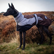 Load image into Gallery viewer, brown snoody dog fleece coat
