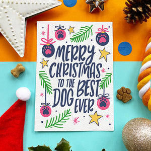Edible Dog Greeting cards Merry Christmas