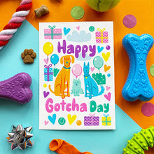 Load image into Gallery viewer, Edible Dog Greeting cards Gotcha Day
