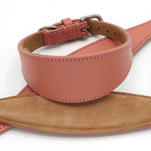 Load image into Gallery viewer, pink leather whippet collar - stitched
