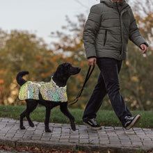 Load image into Gallery viewer, Limoux - Lightweight Rainbow Reflective Dog Coat
