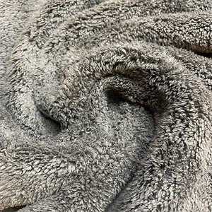 grey long pile microfibre drying towel