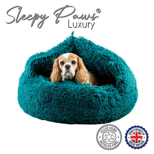 dog cove beds. super plush and cosy teal