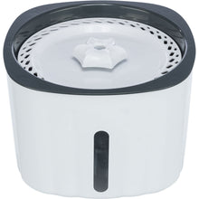 Load image into Gallery viewer, White and gray pet water fountain on a white background
