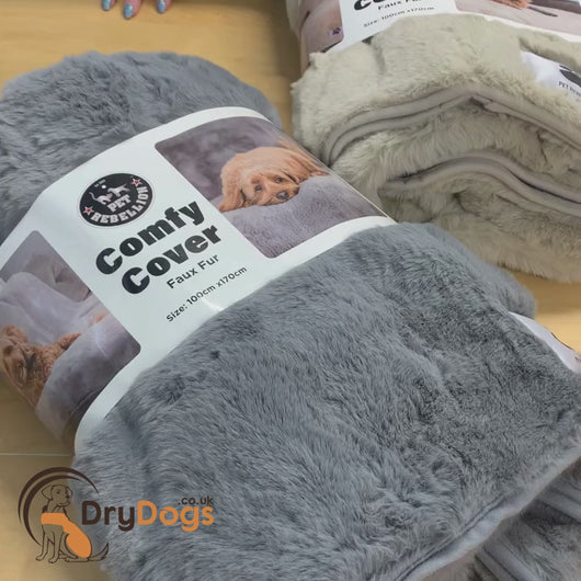 super soft faux fur pet throw / covers