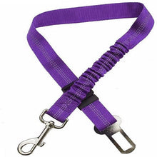 Load image into Gallery viewer, purple coloured dog harness to car seat belt adaptor
