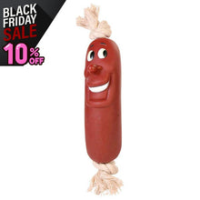 Load image into Gallery viewer, Sausage on a Rope Dog Toy
