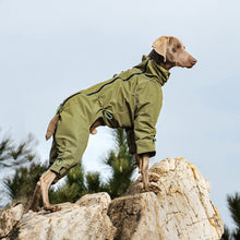 Load image into Gallery viewer, fleece lined, full leg dog trouser suit for winter
