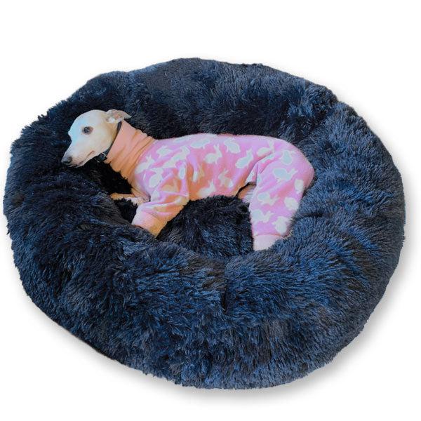 Fluffy dog bed donut best sale