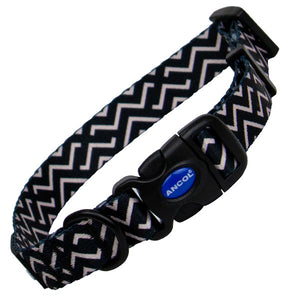 zigzag design recycled dog collar