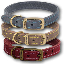 Load image into Gallery viewer, Real Leather Dog Collars. British made. Choice of colours
