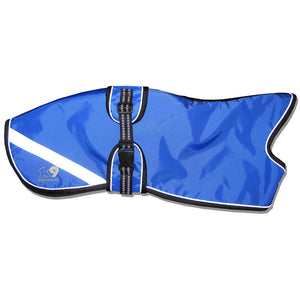 royal blue starbright whippet coat - stock image