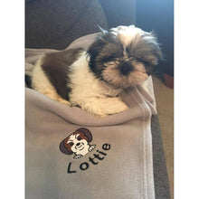 Load image into Gallery viewer, Personalised Embroidered Dog Blanket inc. Name
