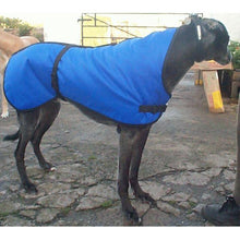 Load image into Gallery viewer, Royal blue lurcher coat. Waterproof, warm, perfect greyhound winter wear
