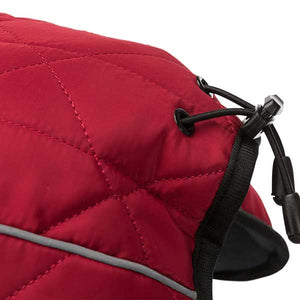 Fully adjustable dog coat with leg straps and fleece lining