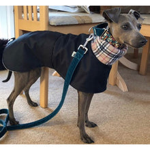 Load image into Gallery viewer, The Trendy Whippet Dog Coat. Perfect for winter weather. Design you own. With harness hole
