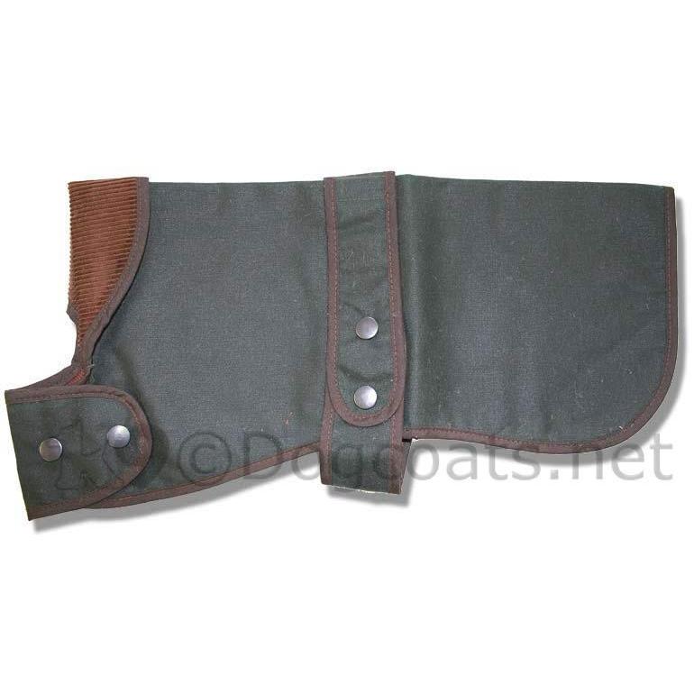 Abrigo Impermeable Para Perro Salchicha - Talla 38 Cm, Verde, Forro De Tartán, Ideal Para El Campo