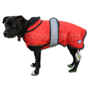 waterproof dog coat with reflective strips and removable lining