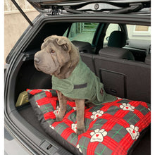 Load image into Gallery viewer, Straight from the beach and into the boot. The dog towelling dry robe is perfect for any wet dog
