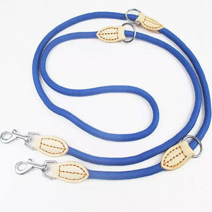 blue dog training leash - multifunctional lead