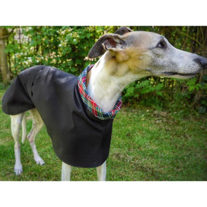 lurcher coat with turn back collar. waterproof, lots of colour choice