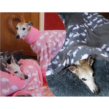 Load image into Gallery viewer, fleece pet bedding to match our fleece onesies. bedding for your whippet, iggy or greyhound lurchers
