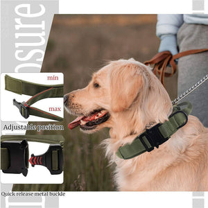 Military-Style Tactical Dog Collars with Close-Control Handle