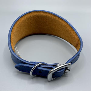 top quality, british made, leather trendy whippet collars. Suede backed 