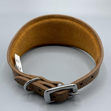 Load image into Gallery viewer, Padded leather whippet, greyhound, lurcher, iggy collars. Top quality plain design collars 
