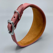 Load image into Gallery viewer, leather sighthound collars uk. whippet, greyhound, lurcher, saluki, borzoi collars.
