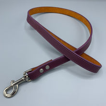 Load image into Gallery viewer, puple-suede-backed-leather-lead
