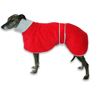 fleece greyhound coat with snood collar