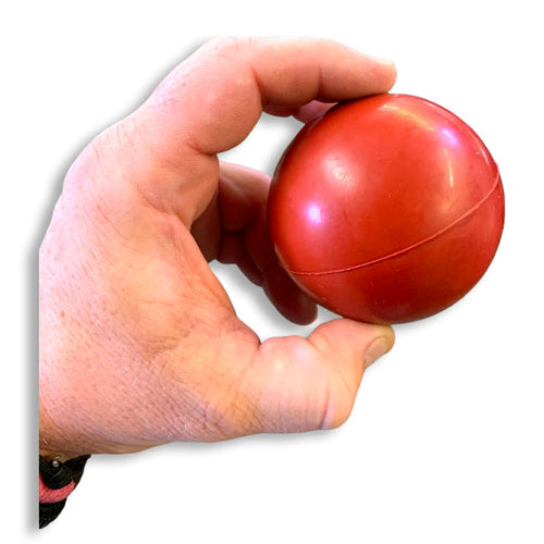 Red rubber hot sale dog ball