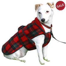 Load image into Gallery viewer, reversible dog coat made from fleece
