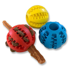 Load image into Gallery viewer, molar dog toy -rubber ball with teeth
