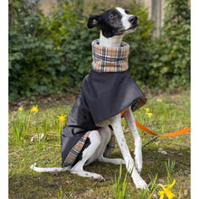 Load image into Gallery viewer, High collar winter whippet coat. Waterproof. Choice of colours and fleece linings.
