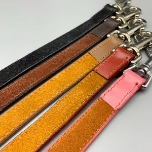 all of our leads are backed with soft suede which is stitched. buckles are solid