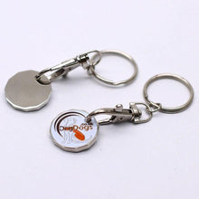 Load image into Gallery viewer, £1 trolley token keyring - drydogs.co.uk merchandise
