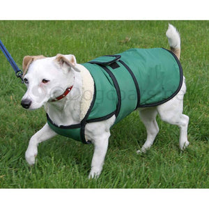 green waterproof dog coat with chest protection uk