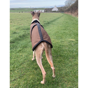 waxed whippet coat in sandstone barbour wax fabric with fleece lining