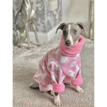 Load image into Gallery viewer, whippet puppy fleece house coat pyjamas onesie
